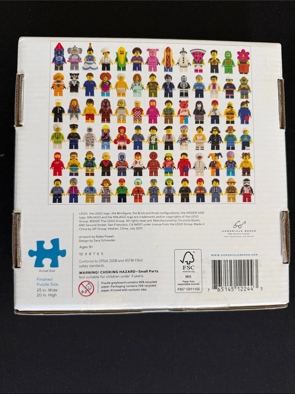 LEGO Multicolor Minifigure Puzzle Box - White Background